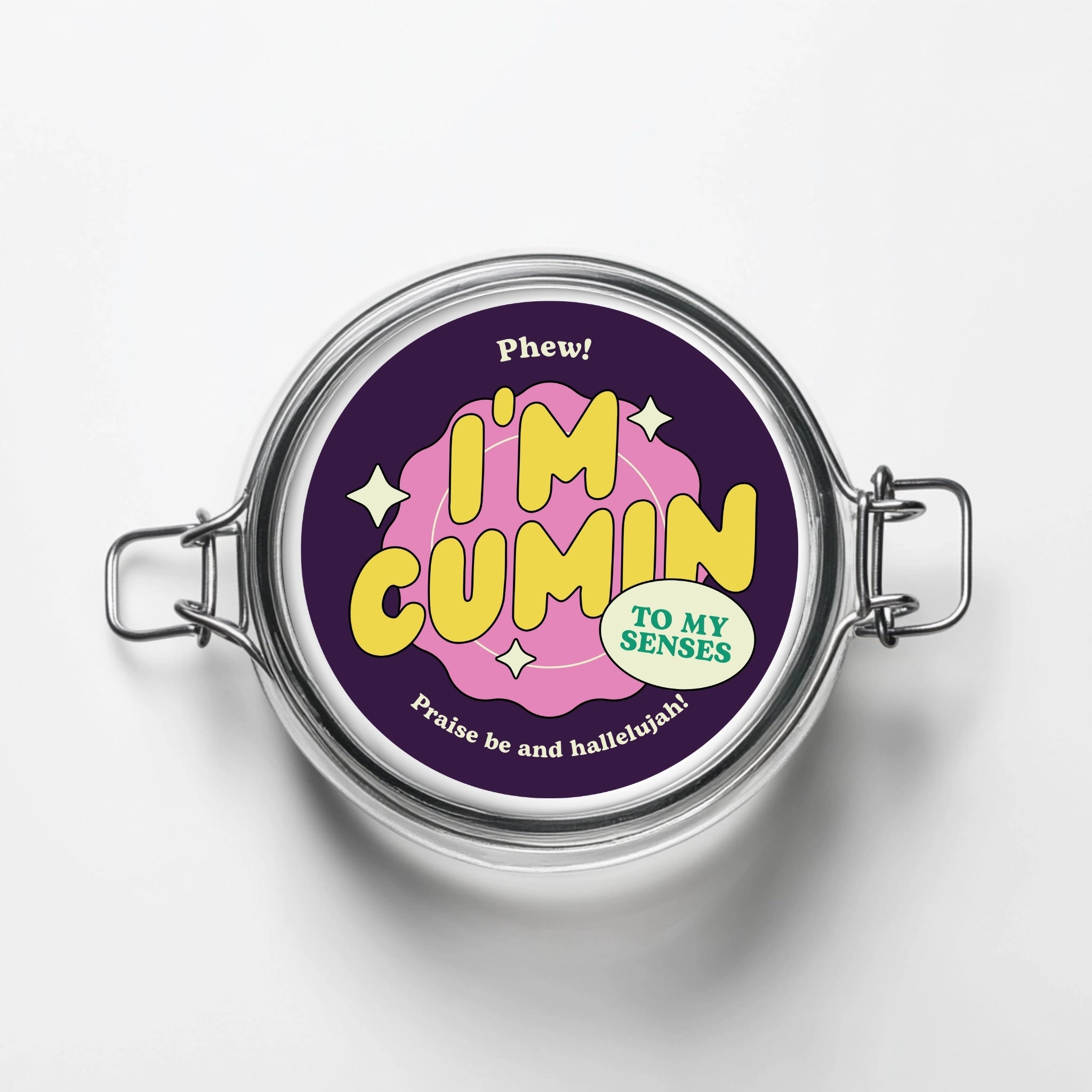 I’m Cumin to My Senses – Funny Spice Sticker (2.25x2.25") vinyl waterproof