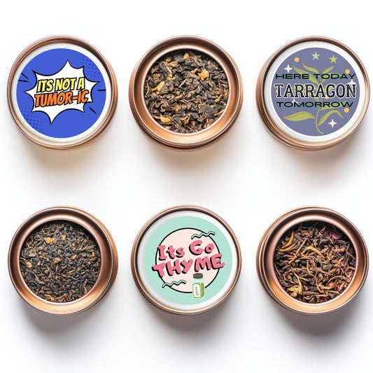 Here Today Tarragon Tomorrow Sticker - 2.25" Whimsical Vinyl Herb Design, Waterproof & Eco-Friendly