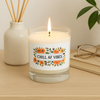 Chill AF Unscented Soy Wax Candle in stylish glass jar, showcasing an eco-friendly clean-burning design that provides a soothing ambiance without overwhelming scents.