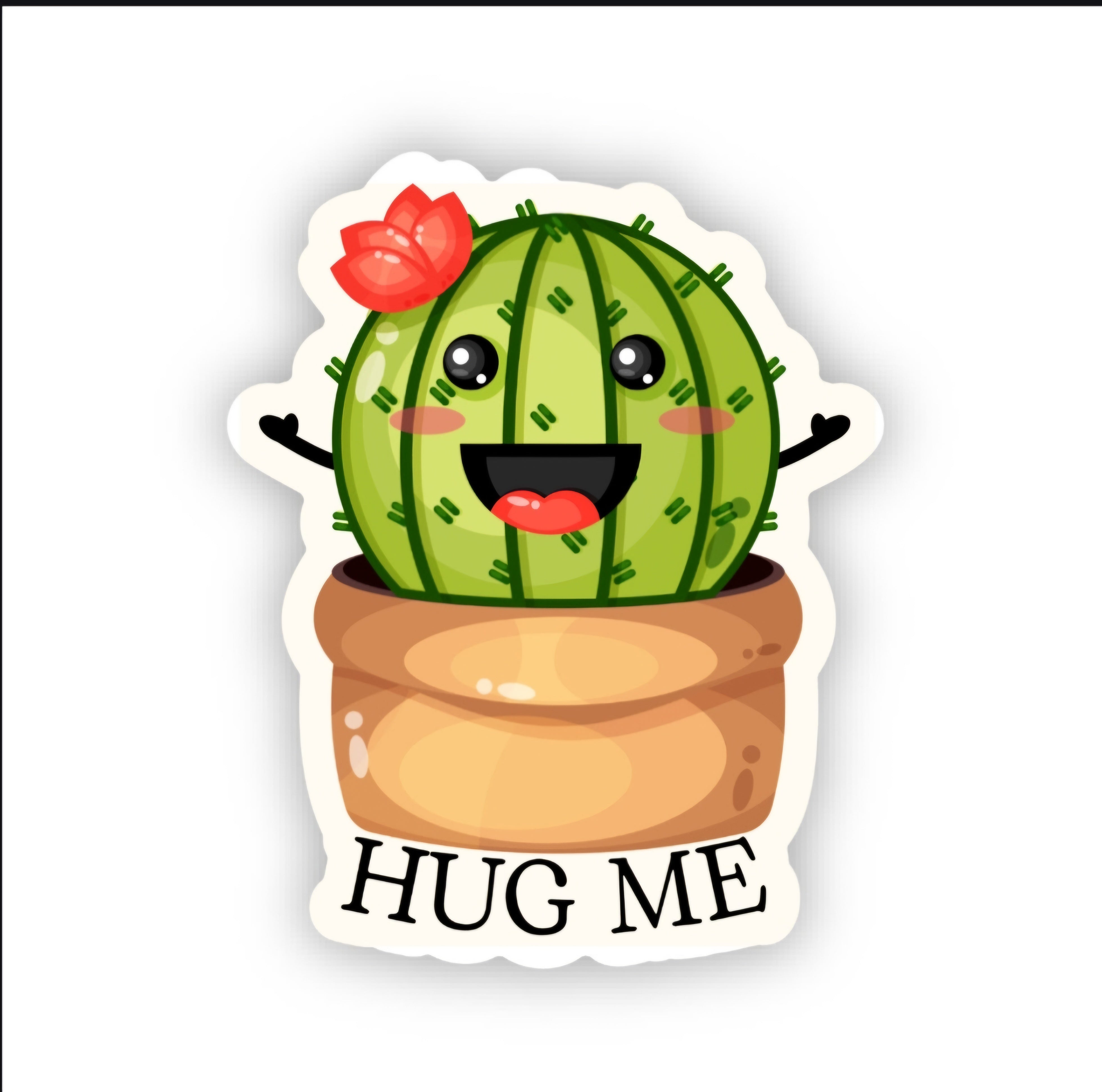 Cuddly Cactus Sticker