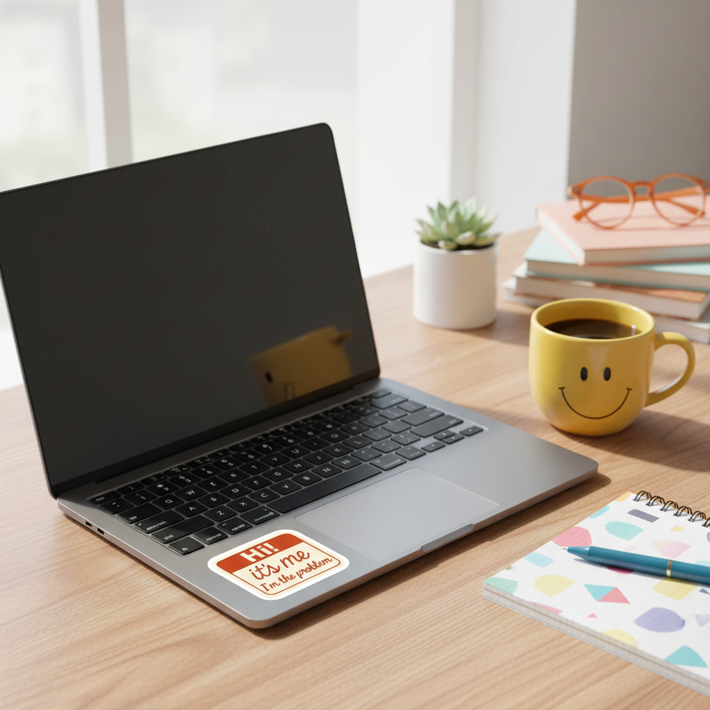 Hi! It's Me on Laptop