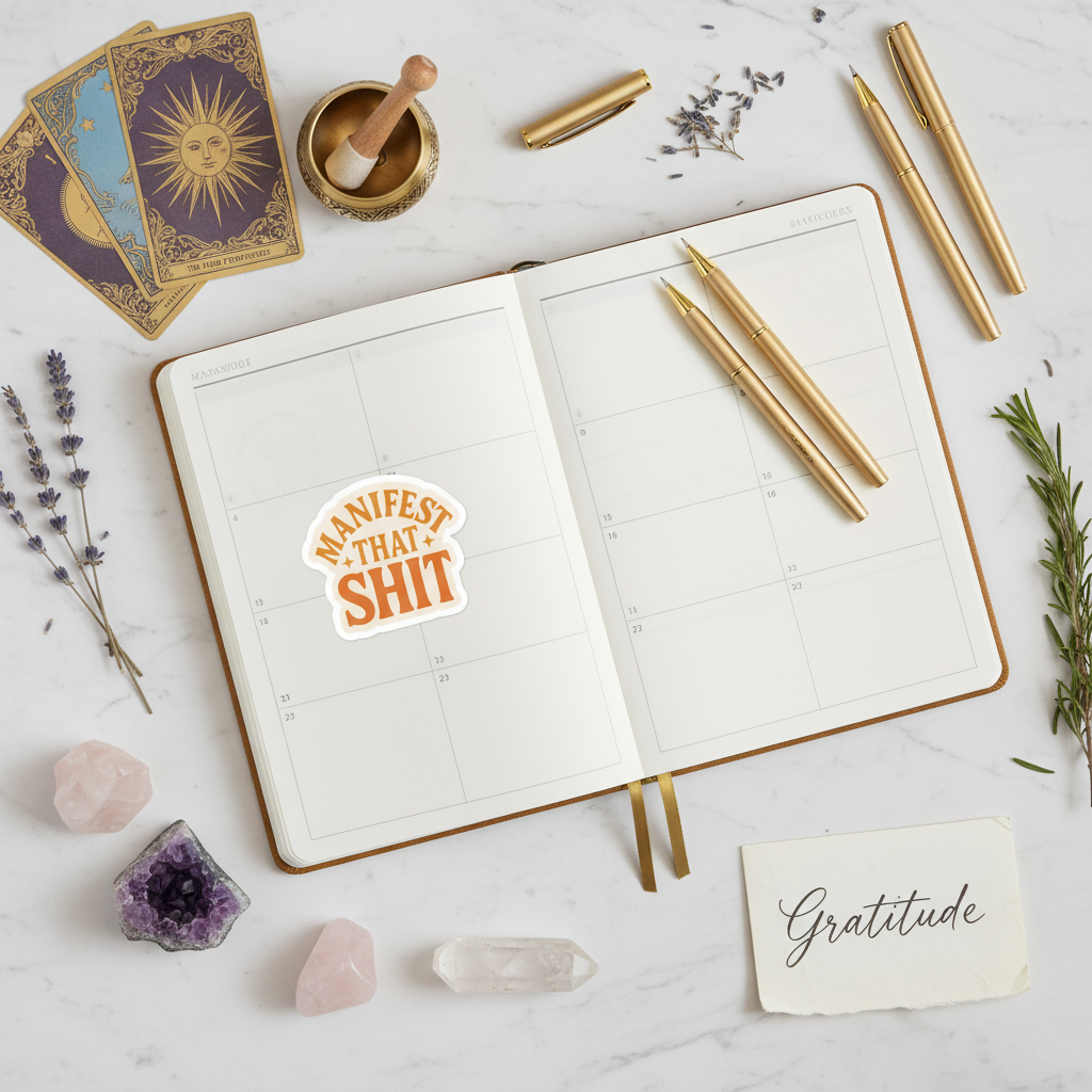 Manifest That Shit Manifestation Flat Lay