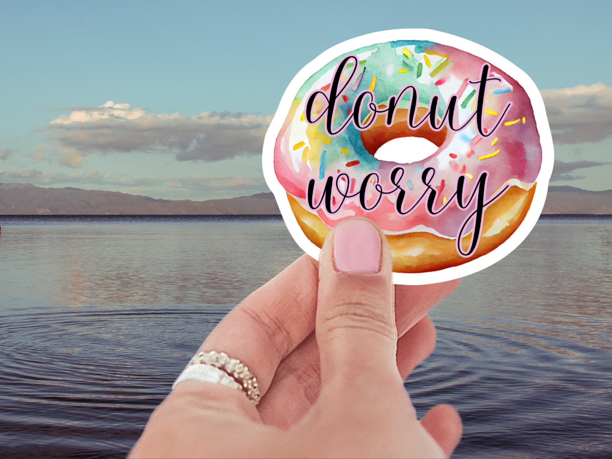 Donut Worry Sticker