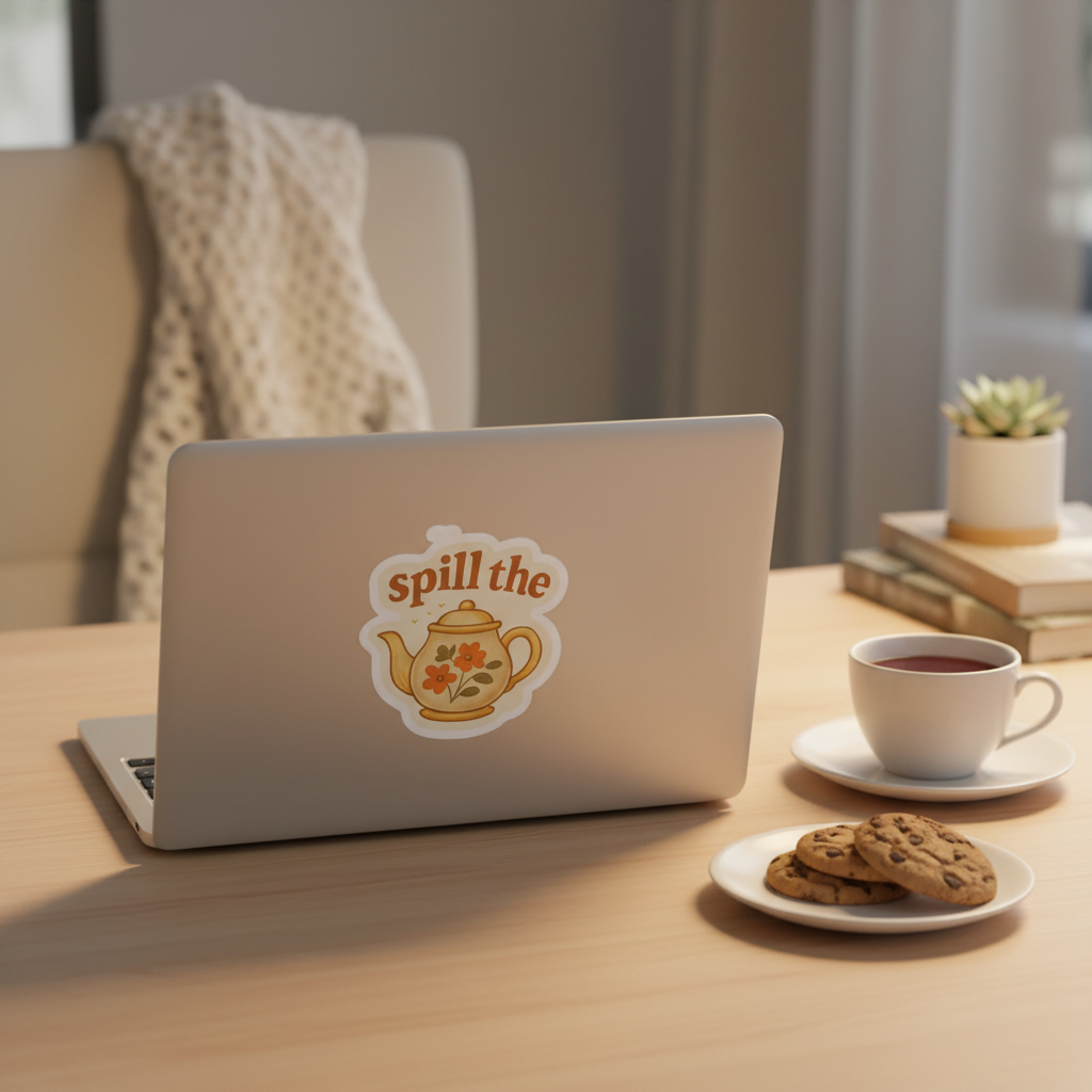 Spill The Tea on Laptop