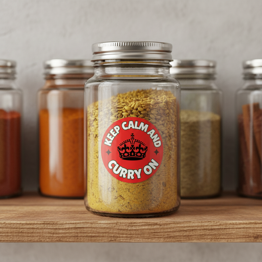 Playful Herb & Spice Pun Stickers for Kitchen Fun