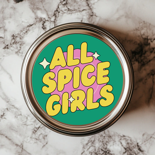 All Spice Girls Retro Pop Sticker - 3x3" Waterproof Vinyl for Journals, Laptops & Gifts