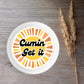 Durable Cumin Get It Sticker showcasing humor and culinary creativity, the perfect addition to any food lover's collection of stickers.