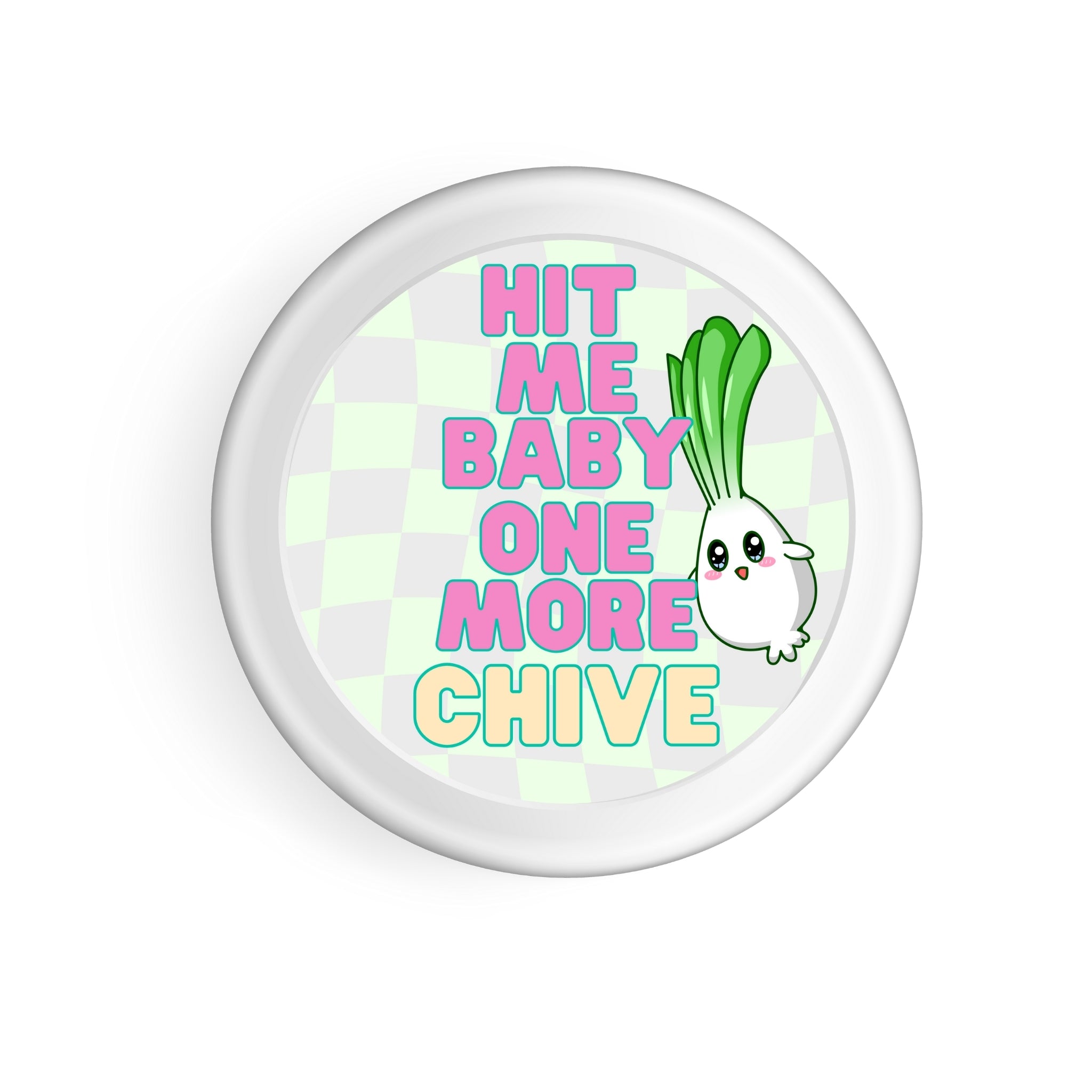 Hit Me Baby One More Chive – Pop Spice Sticker (2.25x2.25") vinyl waterproof