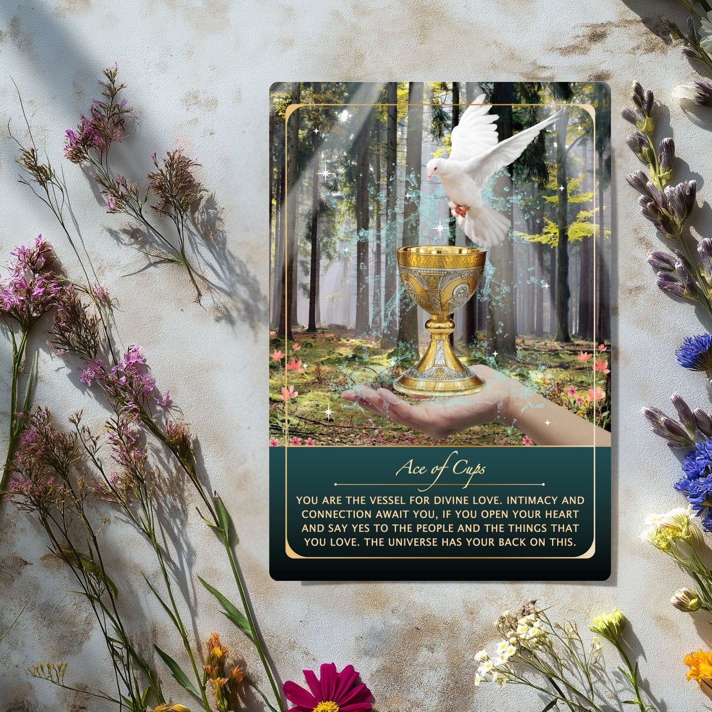 Stack of Starlight Tarot Oracle Deck cards highlighting their rounded corners and durability, perfect for learning to read tarot without a guidebook.