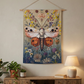 Luminous Moth Wall Tapestry - Nature-Inspired Art with Wildflowers & Delicate Wings for Home Décor