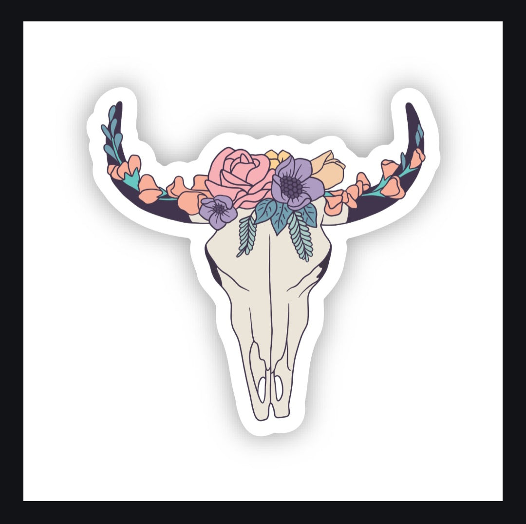 Boho Flowering skull