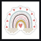 Close-up of the Heartfelt Rainbow Sticker illustrating its elegant matte finish and the heart at the base, ideal for uplifting home decor.