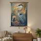 Blue Heron Tapestry in Modern Living Room