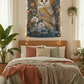 Celestial Owl Tapestry Bedroom Mockup 2