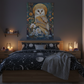 Celestial Owl Tapestry in Mystical Bedroom