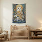 Celestial Owl Tapestry in Nature-Inspired Nursery