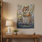 Chipmunk Tapestry in Nature-Inspired Home Office