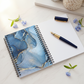 Crystal Blue Agate Notebook Marble Surface