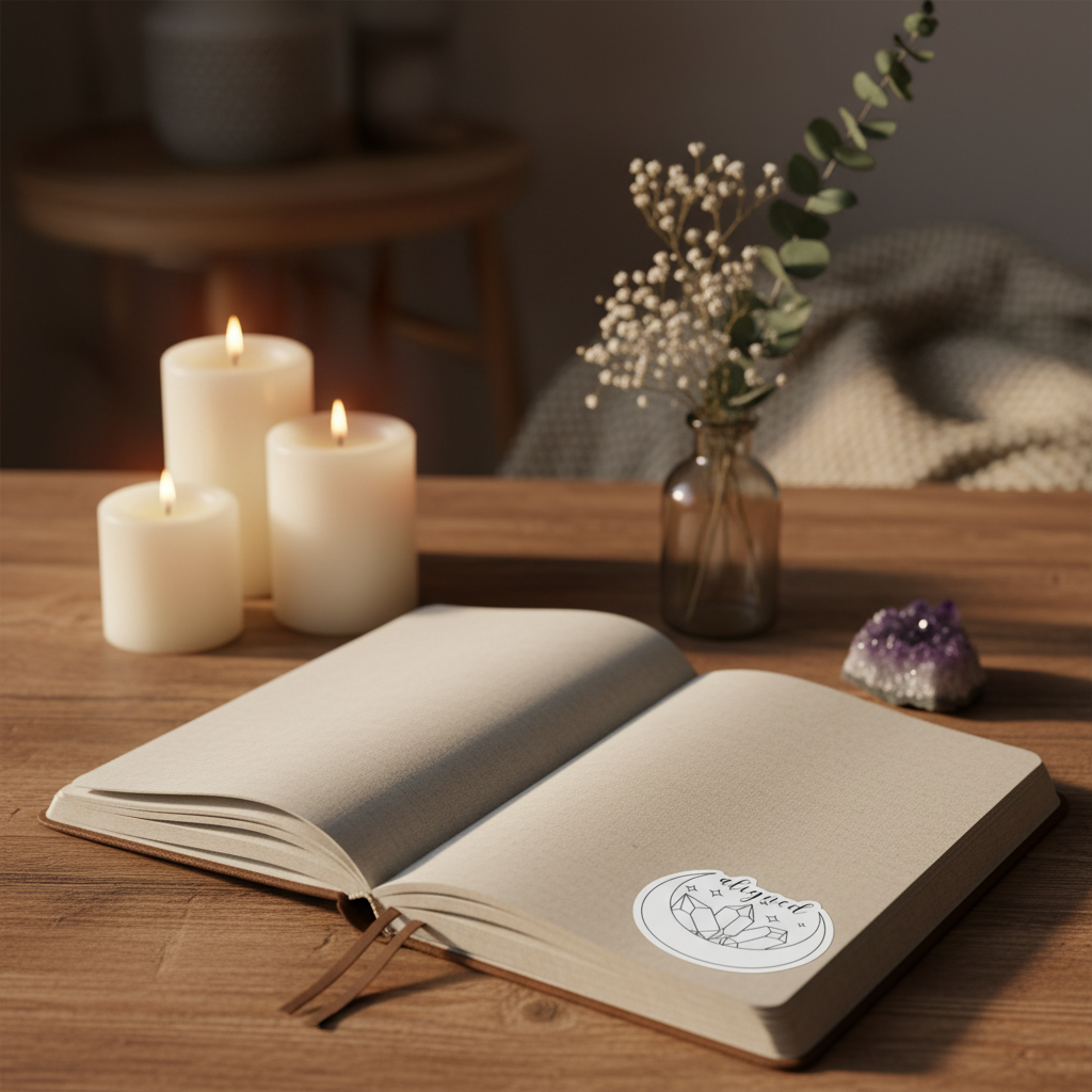 Crystal Sticker Journal Mockup - Clean Version