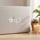 enough Sticker on Laptop