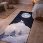 Howling Moon Yoga Mat featuring a luxurious soft microsuede top with an anti-slip rubber base, perfect for a stable yoga practice. This 24"x68" microsuede yoga mat is designed for comfort and performance.