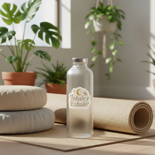 Inhale Exhale Sticker on Water Bottle