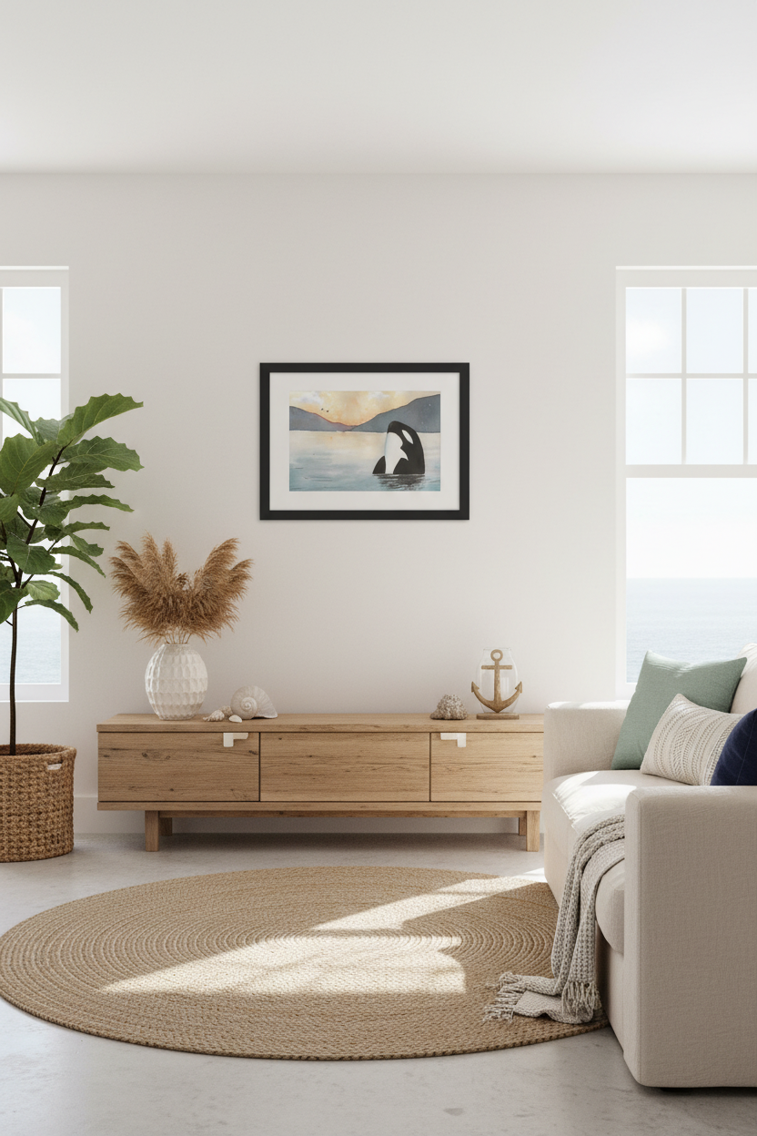 Orca Dawn in Beach House Living Room