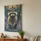 Raccoon Tapestry in Woodland Bedroom