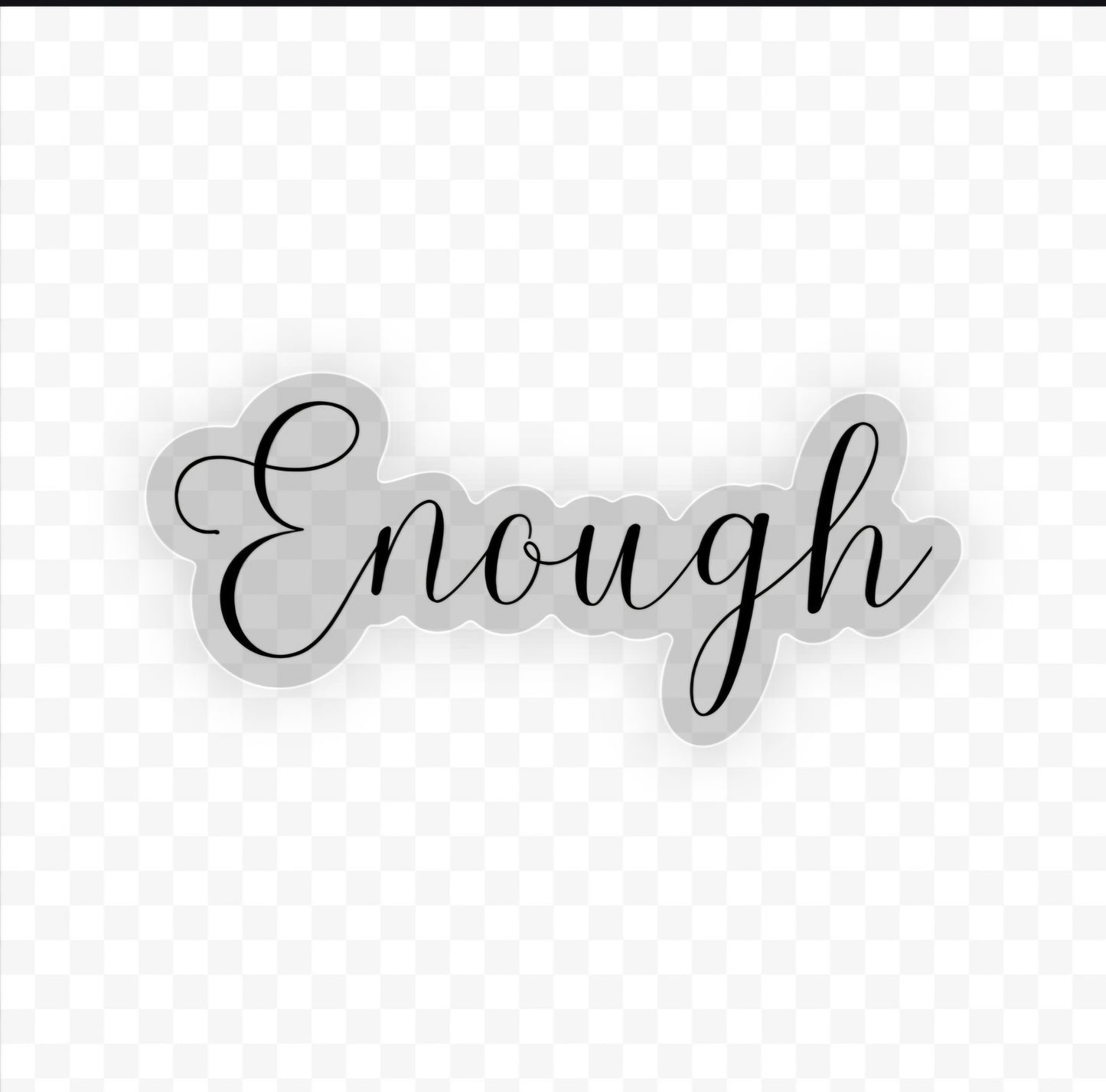 I Am Enough Vinyl Sticker displayed on a laptop, emphasizing its role as a self love sticker that inspires confidence and self-affirmation wherever it is placed.