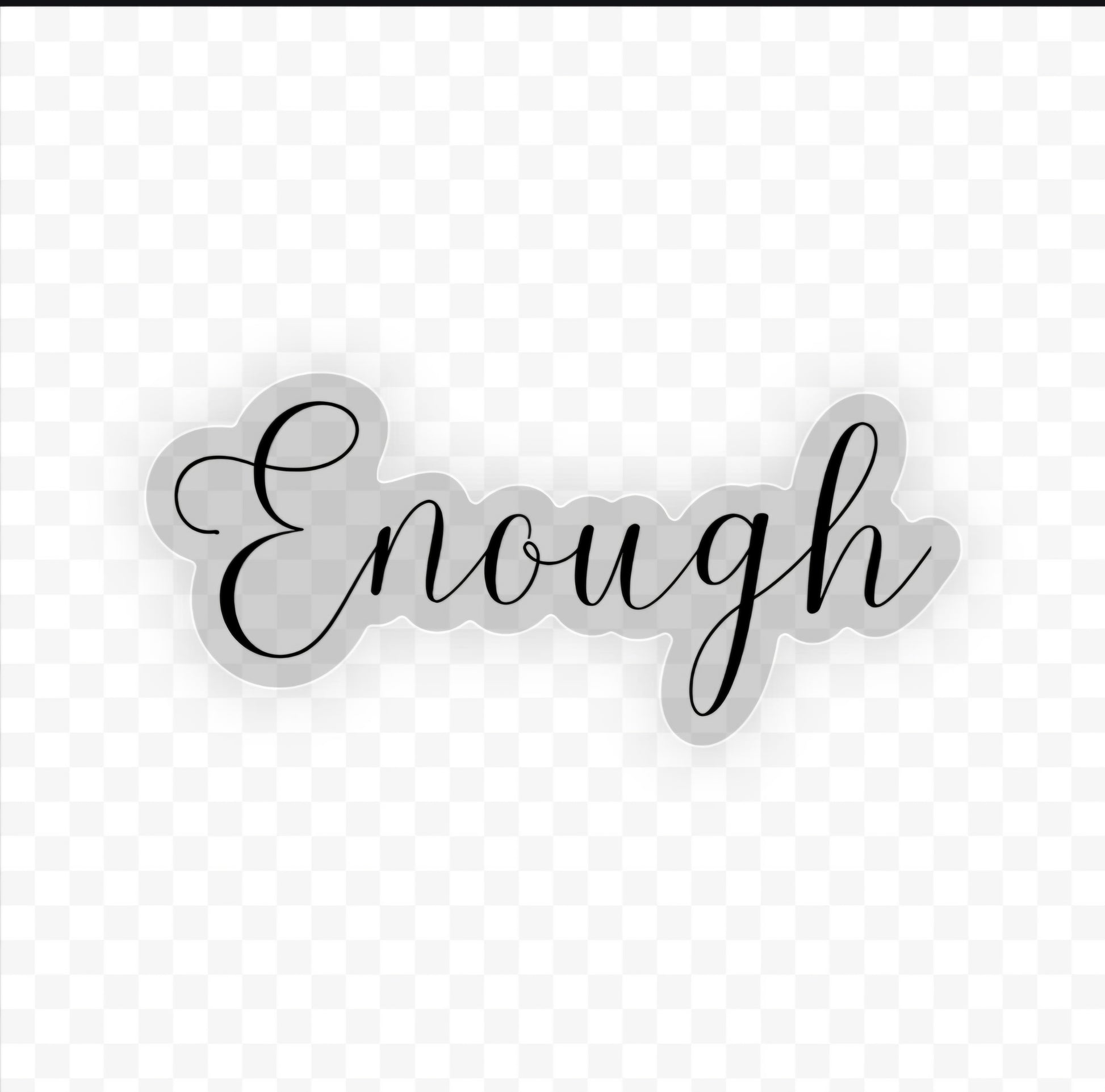 I Am Enough Vinyl Sticker displayed on a laptop, emphasizing its role as a self love sticker that inspires confidence and self-affirmation wherever it is placed.