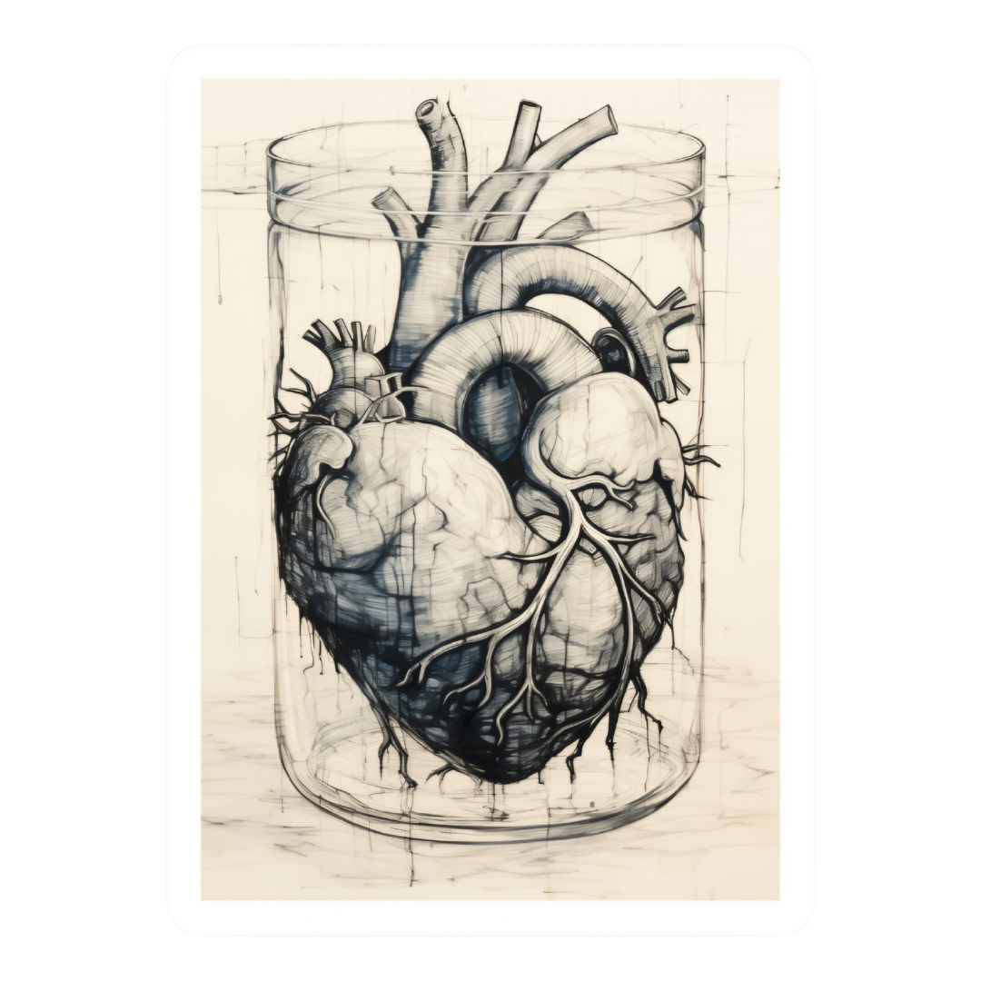 Heart In A Jar Sticker
