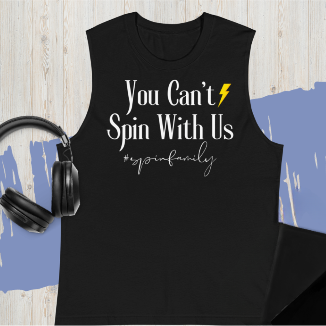 Showcasing the Comfortable Spin Family Muscle Shirt, this soft cotton sleeveless tank is ideal for leisure and fitness, great as a funny spin class cycle shirt.