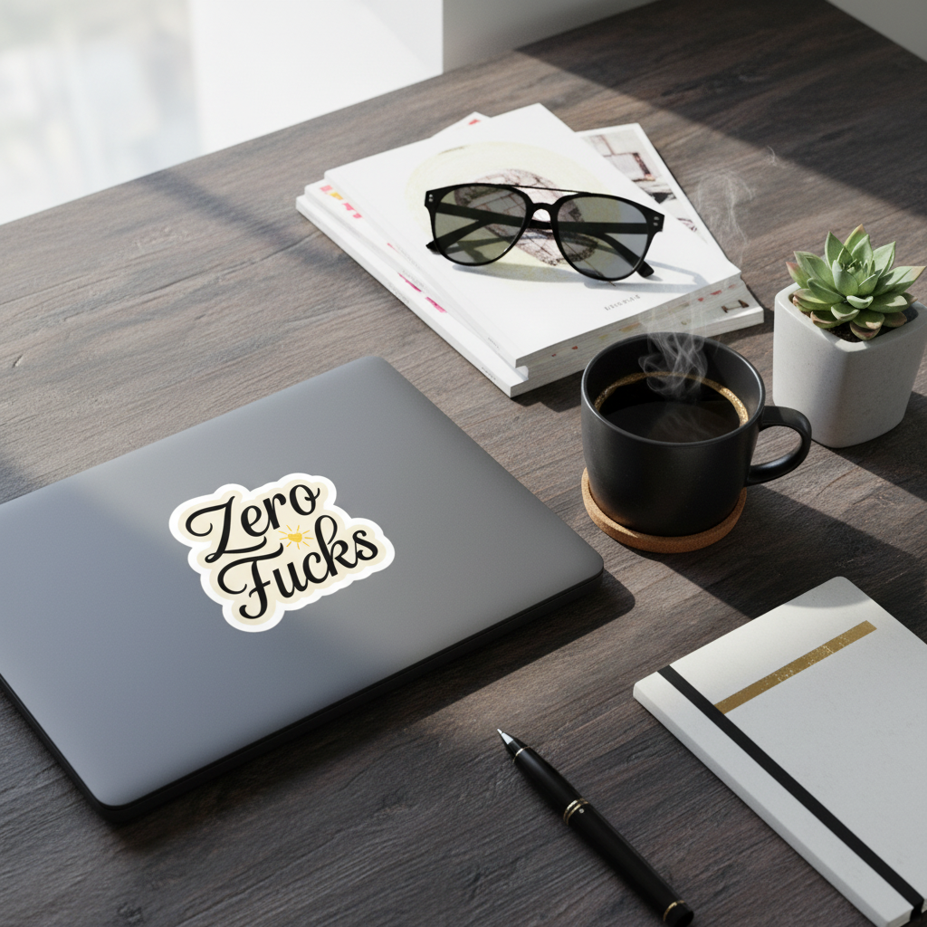 Zero Fucks on Laptop
